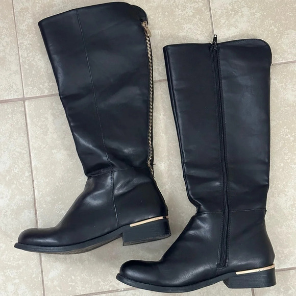 Steve Madden Women High Knee Black Boots size 6 - Picture 1 of 13